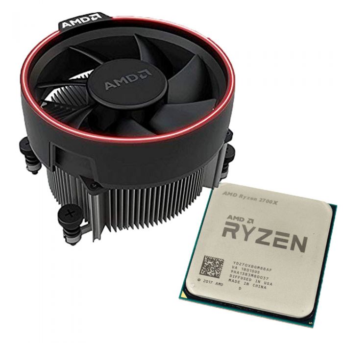 AMD Ryzen 7 2700 AM4 Zen 8 Core 16 Thread 3.2GHz 4.1GHz Turbo 20MB Cache 65W OEM with Wraith Spire Cooler YD2700BBM88AF