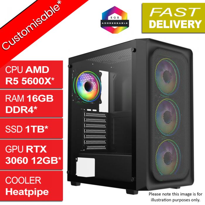 AMD R5 5600X, 16GB, RTX 3060 12GB, Operator Orion v1.8 Gaming PC AMD R5 5600X, 16GB, RTX 3060 12GB, Operator Orion v1.8 Gaming PC