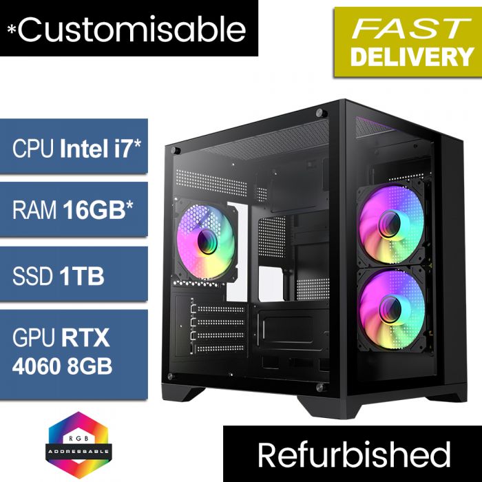 Intel i7 9700F RTX 4060 8GB W11H Infinity Mini Refurb Gaming PC