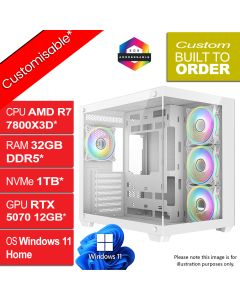 AMD Ryzen 9 5950X RTX 4070 TD500 White YETI v2.3 Gaming PC side
