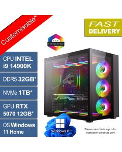 Intel Core i9 14900K RTX 5070 W11H Infinity Vader v2.1 Gaming PC
