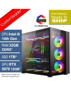 Intel Core i9 14900K RTX 5070 Infinity Vader v2.0 Gaming PC
