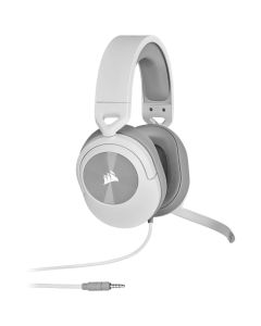 Corsair HS55 Headset & Mic, PC/Console, 50mm Drivers, 3.5mm , White