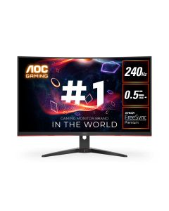31.5in AOC C32G2ZE, Full HD Curved Gaming Monitor, FREESYNC, 240Hz