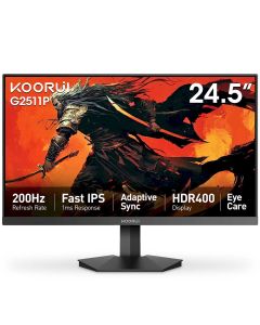 KOORUI 25in, G2511P, 200Hz, IPS, Full-HD 1080P, 1ms, VESA, HDMI/DP