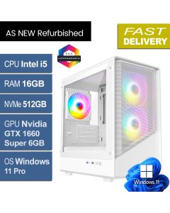 Intel i5 9500, 16GB, 512GB, GTX 1660 S, W11P, Level 5 Refurb Gaming PC
