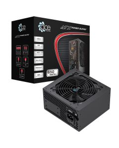 ACE 650w ATX PSU With 120mm Fan and Flat Black Cables