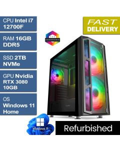 Intel i7 12700F, 16GB DDR5, RTX 3080, W11H, F15 Refurb Gaming PC