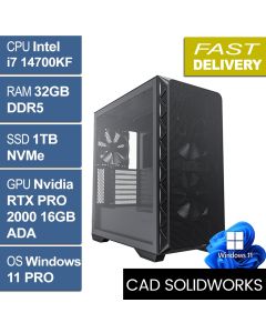 SolidWorks CAD Workstation 2 – Intel i7 14700KF, RTX PRO 2000 16GB