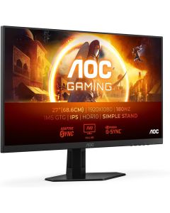 AOC 27G4XED 27" FHD Gaming Monitor 180Hz, 1ms, Spks, G-Sync, HDMI, DP