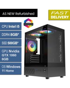 Intel i5 8500, 8GB, 500GB, GTX 1060, W11H, Celsius Refurb Gaming PC