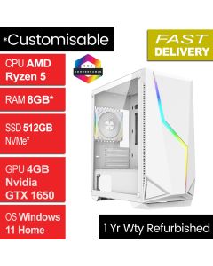 AMD Ryzen 5 4650G, 8GB, GTX1650, W11H, Volt, Refurb Gaming PC