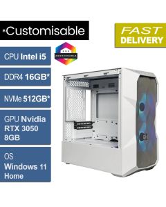 Intel i5 11400, 16GB, RTX 3050 8GB, W11H, CM Refurb Gaming PC