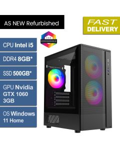 Intel i5 8500, 8GB, 500GB, GTX 1060 3GB, W11H, F3M Refurb Gaming PC