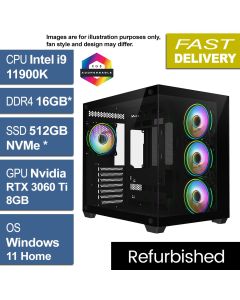 Intel i9 11900K, 16GB, W11H, RTX 3060Ti, Vision Refurb Gaming PC