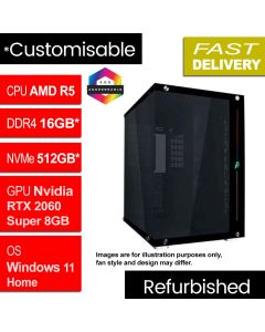 AMD R5-5600, RTX2060 Super 8GB, W11H - Dual Chamber Refurb Gaming PC