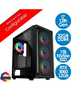 Intel Core i7 12700F 32GB RTX 3060 Orion MiniZilla V2.3 Gaming PC