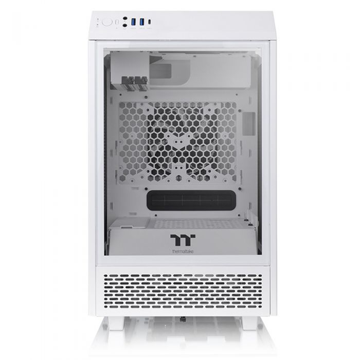 Thermaltake The Tower 100 Mini ITX Case, White, 2x120mm Fans
