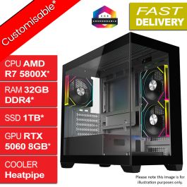 AMD Ryzen 7 5800X 32GB RTX 5060 Mercury v1.7 Gaming PC