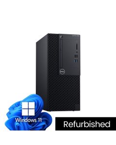 Intel Core i3 8100 8GB 256GB SSD W11P, Dell 3060 MT Refurb PC