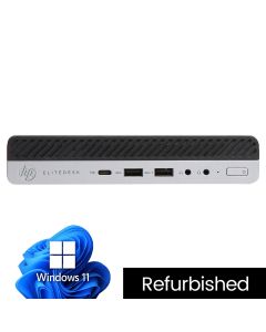 Intel i7 8700 16GB 256GB NVMe W11P, HP 800 G4 USFF Refurb PC