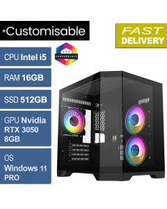 Intel i5 9500,16GB, RTX 3050 8GB, W11P, CIT DS240 Refurb Gaming PC