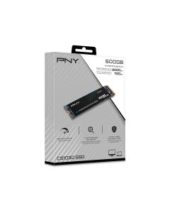 PNY 500GB M.2 NVMe  SSD, PCIe Gen3 x4, R/W - 2,000 MB/s/1,100 MB/s