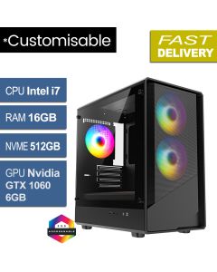 Intel i7 8700, 16GB, GTX 1060 6GB, W11P, Level 5 Refurb Gaming PC
