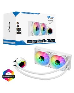 PowerCool Edge White ARGB AIO 240mm Intel/AMD Infinity Watercooler