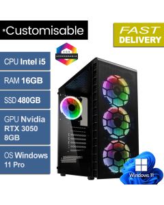 Intel i5 9500, 16GB, RTX 3050 8GB, W11P, Observatory Refurb Gaming PC