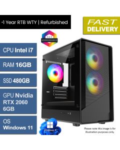 Intel i7 8700, 16GB, RTX 2060 6GB, W11P, Level 5 Refurb Gaming PC